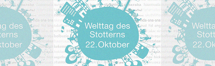 Graphik Collage BVSS Plakat Welttag des Stotterns 22. Oktober